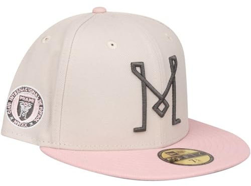 New Era 59Fifty Fitted Cap MLS Inter Miami Stone Rosa, beige., 55/56 cm