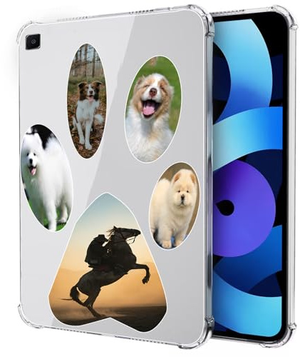 FortiCase Tablette Coque Personnalisée pour Samsung Galaxy Tab S5e,Transparent Silicone Housse,Antichoc Etui avec Votre Propre Photo Image Texte,pour Galaxy Tab S5e Case -TU1