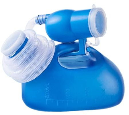 Urinflasche Männer Frauen, 2000ml Tragbare Urinflaschen Für Männer Mit 1.6 M Schlauch, Tragbare Urinflaschen Notfall, Urinal Toilette Urinauffangflaschen, Urinsammelbehälter Für Reisen Camping