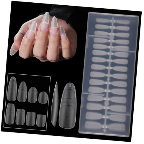 Unghie adesive opache 240 pezzi punte per unghie misure calibrate scala corta lunga ovale forma opzionale non lucida Chiodo ovale corto