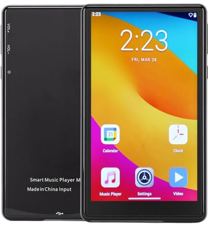 Sxhlseller MP3 Player, Tragbarer 5,0 Zoll HD Touchscreen Musikplayer mit 5.0 WiFi, 11, 3 GB RAM, 32 GB Speicher, für FM Radio, Musikvideos, E Books (Black)