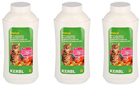 Cajou 11,66€/kg Deo Kontentrat 3 x 700 g (2,1 kg) für Katzentoilette Duftpuder (Tropical)