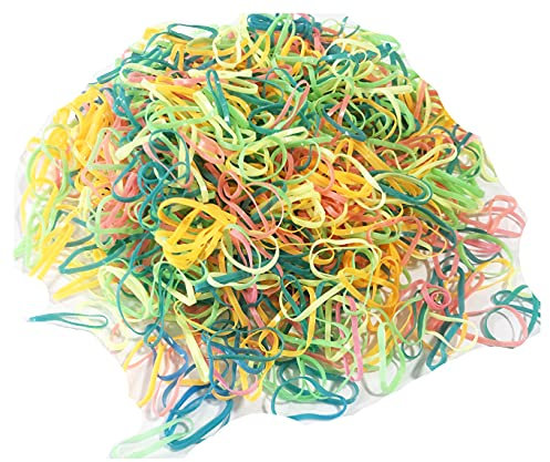 250 Elastic Hair Bands Elastic Bobble MultiColour Small Rubber Bands Braiding Dreads Cornrows Dreadlocks (Multi-Coloured)
