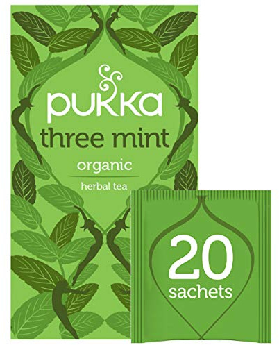 Pukka Herbs | Three Mint Organic Herbal Tea | Spearmint, Peppermint and Fieldmint | Perfect For After Meals | 1 pack | 20 Sachets