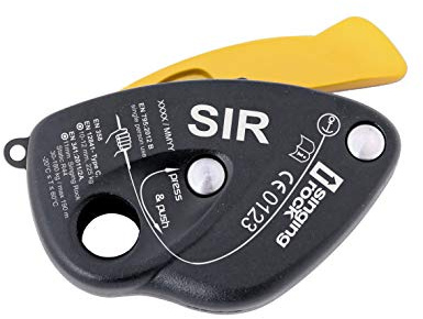 Singing Rock Sir Descender ANSI Z359.4, Schwarz | Klettersicherungs- und Abseilausrüstung