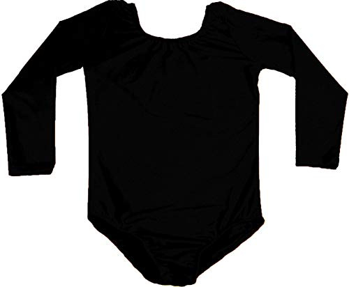 furein Justaucorps classique élastique pour fille à manches longues et col rond