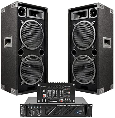 Ibiza sound - Pack Sono Dj avec Table de Mixage USB + 2 Enceintes Sono Puissante + 1 Ampli 960w – PA SONO DJ LIGHT BAR CLUB DISCO SOIREE DANSANTE