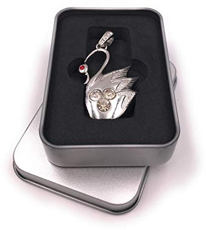 Onwomania Schwan Silber Vogel Wasser USB Stick in Alu Geschenkbox 16 GB USB 2.0