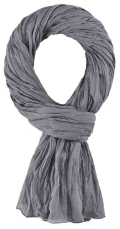 Allée du foulard - Schal aus 100% Baumwolle - 200x100 cm - Schals & Tücher für Damen, Kopftuch, Halstuch Damen, Schal, Loop Schal Damen, Stola Damen - für alle Jahreszeiten (Bleigrau)