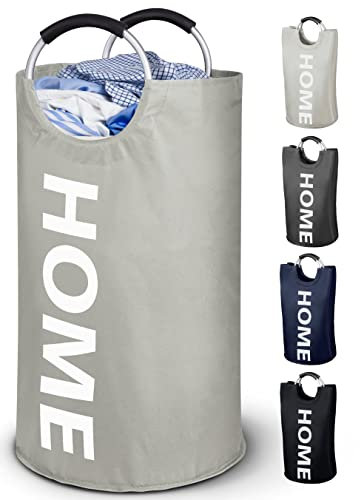 WELLENBORG® Faltbarer Wäschekorb faltbar beige groß - Wäschesammler wasserdicht Wäschesack Schmutzwäsche groß faltbarer Korb Wäschekörbe Wäschetonne Wäschepuff Wäschesäcke Wäschetasche laundry baskets