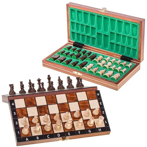 Square - Schach Schachspiel - MAGNETISCHE - Classic - Schachfiguren & Schachbrett aus Holz