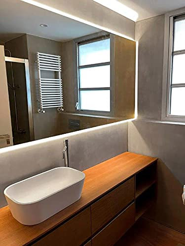 baanio - Espejo Baño con Luz Fría 60x100 cm Estel | Espejo Baño Led Retroiluminado con Antivaho | Vidrio Resistente 4 mm, Plata Ecológica sin Cobre | Montaje Horizontal o Vertical | Diseño Moderno