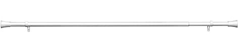 Easydeco - Barre extensible manuelle pour rideau (160-300 cm, blanc - Finition cloche)