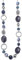 Bulinlin Damen Lange Perlenkette Statement Boho Silber Metallkette Hochzeitstag Modeschmuck Geschenke Pullover Halskette für Frauen（Navy blue）