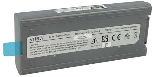 vhbw Akku kompatibel mit Panasonic Toughbook CF19, CF-19 Notebook (4400mAh, 10.65V, Li-Ion)