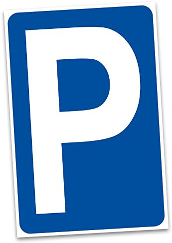 Hinweisschild 20x30cm Alu Verbundplatte für Zaun Tor Tür Pfosten wetterfest robustes Aluminium Schild Parkplatzschild langlebig (06 Parkplatz)