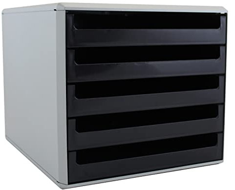 Metzger + Mendle Gehäuse: hellgrau, Schübe: nero (schwarz), Recycling, Blauer Engel, Nero (Schwarz)