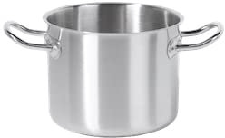 METRO Professional Olla de acero inoxidable, Ø 16 cm, 2.5 L, para todo tipo de cocinas, multiuso, color plateado.