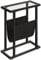 HOOBRO Table d'Appoint Dorée, Étroite et Mince en Verre Trempé, Petite avec Porte-revues, pour Salon et Chambre, Noir EBK78BZ01