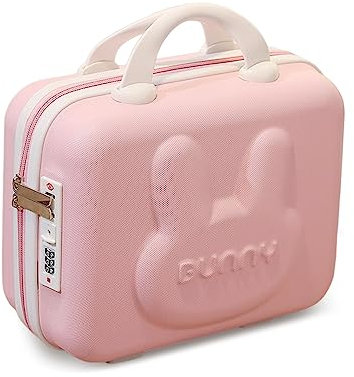 Balakaka Vanity Rigide Femme, Case ABS Trousse à Cosmétiques avec Serrure à Combinaison, Portable Imperméable de Voyage pour Femmes, Cadeau de Fille Rose