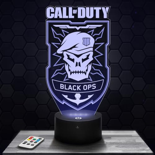 Lampe Black Ops COD deko Zimmer Junge Lampe 3D Black Ops COD objekt Videospiele Gameplay FPS Geschenk gedämpftes Licht Nachtlicht deko Büro. Eigenartig Geschenk Weihnachten Teenager TOP