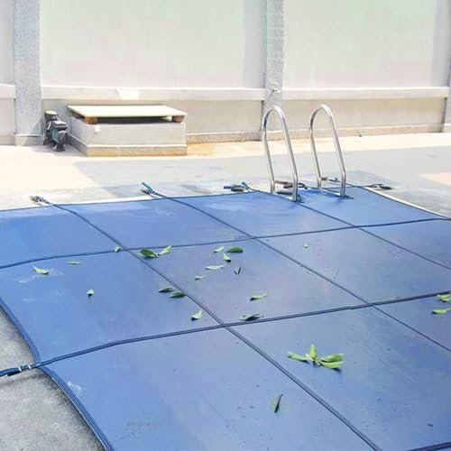 Poolabdeckung Winter Pool-Sicherheitsabdeckung Rechteck, Extra Große Eingelassene Poolabdeckungen mit Ankern und Federn, Hochleistungsschwimmbadabdeckung, für 14/24/26 Fuß Breite Pools (Color : 2mx2m