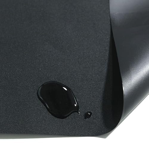 TOLKO wasserdichter Stoff Meterware | Nylonstoff für Plane Hülle Regenschutz Zelt Verdeck Abdeckung | 150cm breit | reißfestes Segeltuch wasserfest beschichtet Outdoorstoff zum Nähen (Schwarz)