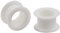 Longbeauty 2er Set Hart Silikon Tunnel Ohr Flesh Hollow Plugs Ohr Piercing Ohrdehner Körper Piercing Expander, Weiß, 14MM