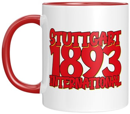 Stuttgart Tasse - International 1893 -Fans - Fussball - Geschenk (Rot)