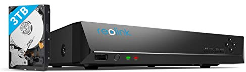 Reolink 16CH 4K PoE NVR Überwachungssystem Rekorder mit 2TB HDD, Videoüberwachung für IP Kamera Haus, Innen, Außen Sicherheit. Unterstützt 12MP/4K/5MP/4MP Reolink Kameras, RLN16-410 (Generalüberholt)