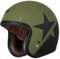 Origine Jethelm für Motorrad, offen, Scooter-Helm, ECE geprüft, mit Sonnenvisier, Star Black Army Green XL