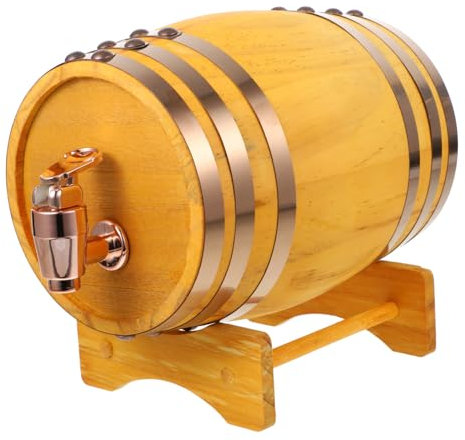 TOPBATHY Robusto Rubinetto Francese in Legno per La Conservazione del Vino da 1 Litro Decorativo per Bar Ristoranti Design Multifunzionale