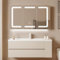 WisHomee Armario de Baño con Espejo con Luz LED 100x60 cm, Gabinete de Espejo de baño de iluminación LED con Enchufe para Afeitadoras, Estantes Ajustables, 3 Colores, Brillo Ajustable
