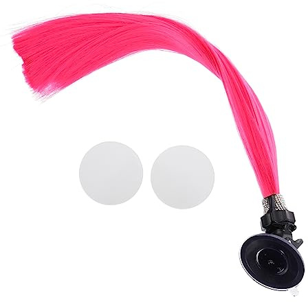 Beatifufu 2St Helmgeflecht motorradhelm zubehör motorradhelm Accessoires Helm-Zopf-Perücke Fahrraddekorationen Skihelm Dreadlock-Zubehör -Zubehör geflecht Abs Rosa