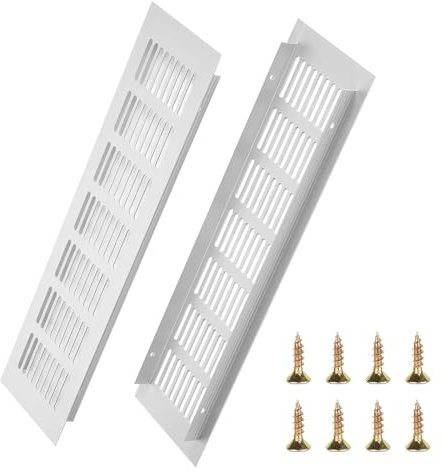 2 Stück Lüftungsgitter Lüftungsgitter Tür Belüftungsgitter Türlüftungsgitter Aluminium Lüftungsgitter Abluftgitter Mit 8 Schrauben Türlüftungsgitter Für Schuhschrank,Bad,Küche,Wohnzimmer(800 * 400mm)
