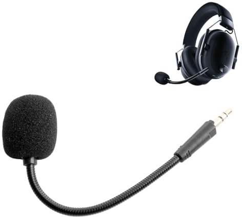 Microfono da gioco di ricambio per cuffie Razer BlackShark V2 Pro 2023, Barracuda Pro, Xbox One X, cuffie da gioco per computer e PC (non compatibili con BlackShark V2) (1 pezzo)