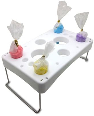 MAGICLULU Efficient Cake Decorating Cake Cream Piping Icing Nozzles Storage Holder for Pastry Bags Tray