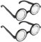 OHREN 2 pcs Nerd Brille Lustiges Hornbrille ohne Stärke Kostüm Accessoire für Oma, Streber, Verrückter Professor oder Wissenschaftler (Schwarz)