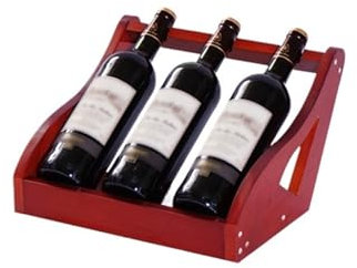 SQOYEI Lagerung Zu Hause Flaschenregal Weinregal Holz Wohnzimmer Eingang Anrichte Weinschrank Stabil(A,Rot)