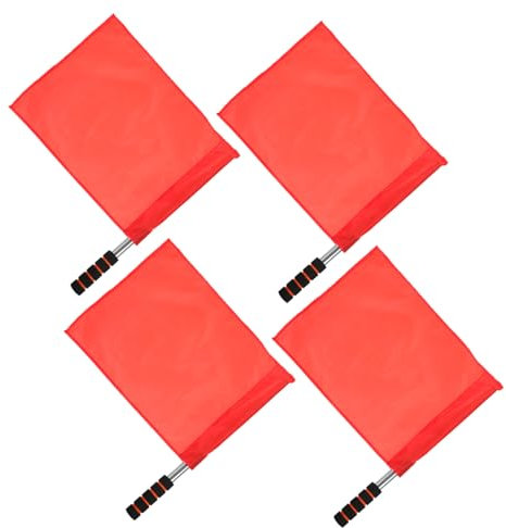 FOYTOKI 4Pezzi Bandiere Rosse per Bandiere con Asta Inossidabile Alta Visibilità per Sport