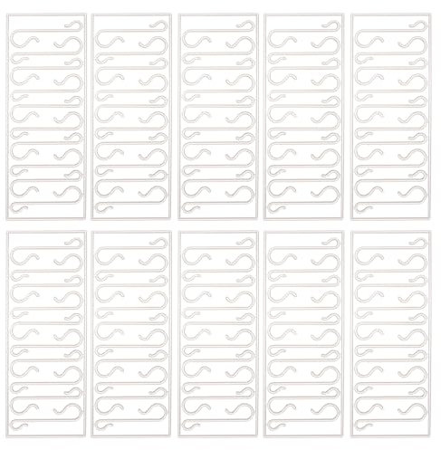 Ruarby Gancho en forma de S en miniatura para adornos, práctico gancho de alambre para árbol de Navidad para decoración del hogar y fiesta, accesorios de decoración de vacaciones