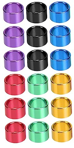 WEKAMOS 18 Stück Aluminium Taubenfußringe Mehrfarbig Vogel Markierungsringe für Tauben Nymphensittiche Papageien zur Vogelidentifikation und Volieremarkierung Zufällige Farbe