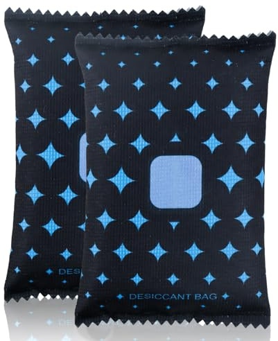 Sacchetti deumidificatori per auto, 2 x 200 g, deumidificatori universali, sacchetti deumidificatori riutilizzabili per parabrezza auto appannato, contro condensa e umidità