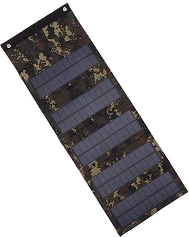 Aumotop Tragbare Solarpanel-Tasche, 50 W Monokristallines Silizium, 5 Faltbare Solarpanel-Hülle, Faltbare Solarpanel-Hülle, Hervorragende Ausgangseffizienz für Outdoor-Notfälle, Camping, Reisen