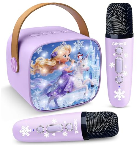 Frozen Toys Mini macchina per karaoke per bambini: regali di compleanno per bambini dai 3 4 5 6 7 8 9 10 11 12+ anni di età bambina adolescente principessa regalo per feste per bambini, altoparlante
