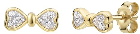Celesta Gold Damen Ohrstecker 375 Gelbgold Zirkonia 375/- Gold 0,4cm Glänzend Zirkonia gelb 371320929-2
