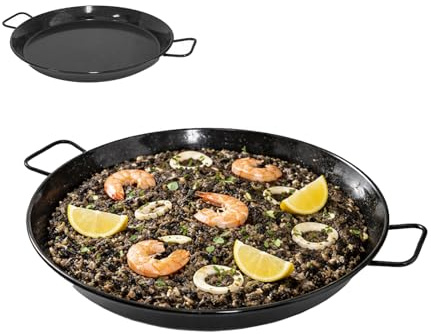 TWO TIGERS | Paellera Esmaltada Antioxidante | Pack 6 Unidades Medianas | Diámetro 38cm | Raciones Hasta 7 Comensales de Paellas Tapas Arroces | Para Hostelería Bar Restaurante Hotel