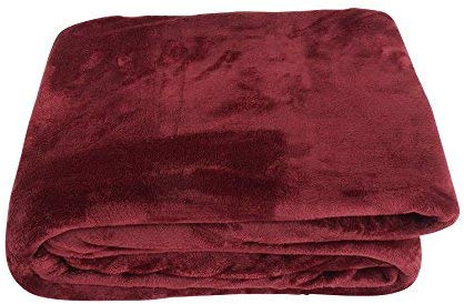 CB Home & Style Microfaser Flanell Kuscheldecke Wohndecke 3 Größen erhältlich (220 x 240 cm, Bordeaux)