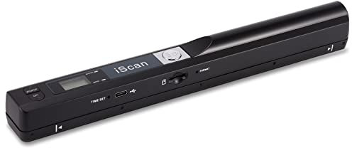 AOZBZ Scanner de Documents Portable 900 dpi avec Baguette de numérisation, Format A4 Couleur pour Photos Mobiles (Format JPG/PDF, USB 2.0 Haute Vitesse, Carte SD 16 Go)
