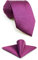 S&W SHLAX&WING Herren Tie Luxury Krawatte Fuschia Color Sólido Dünne 6cm y Einstecktücher